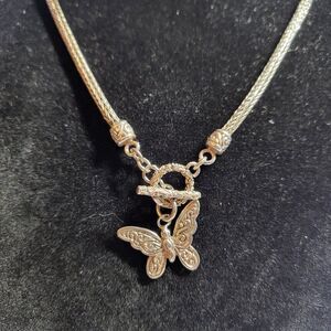 Bali Legacy Tulang Naga Butterfly Sterling Silver Necklace